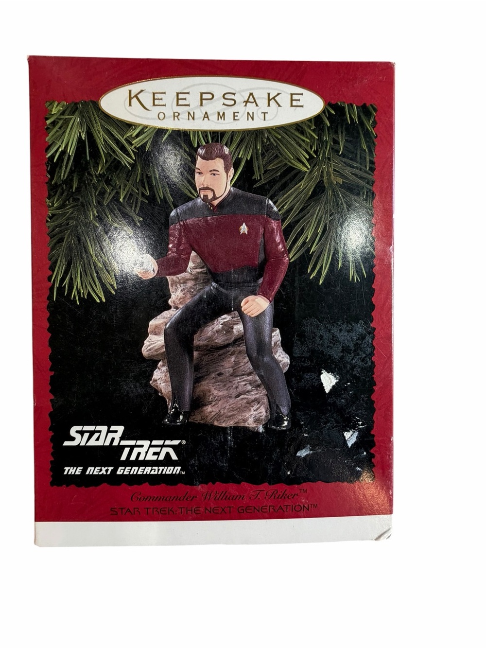 Hallmark Keepsake Star Trek Commander William Riker Ornament 1996 TNG Box